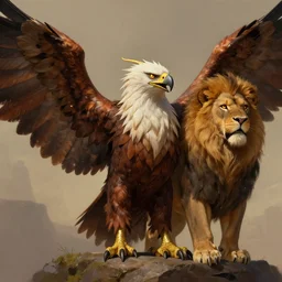 a warcraft griffin, a creature half - eagle and half - lion with feathered wings, in the style of ralph horsley, rossdraws, ilvya kuvshinov, stylized background, matte painting, maya, pixar, cinematic lighting, artstation, highly detailed, masterpiece, epic