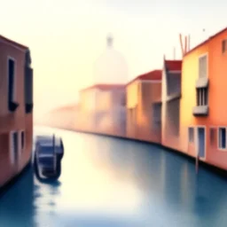 venice at sunrise. watercolor. trending on artstation.