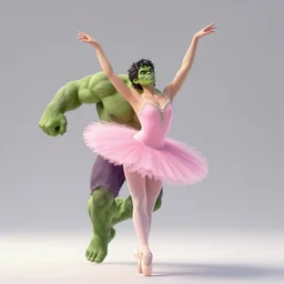 hulk dances ballet and wears a pink tutu