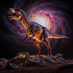 Geode dinosaur tomb, Hubble photo background, volumetric lighting