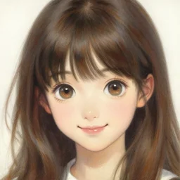 a detailed portrait of an adorable anime girl, cute smile, eyes, painting by gaston bussiere, craig mullins, j. c. leyendecker