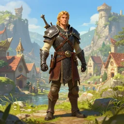 town guard, ultra detailed fantasy, dndbeyond, bright, colourful, realistic, dnd character portrait, full body, pathfinder, pinterest, art by ralph horsley, dnd, rpg, lotr game design fanart by concept art, behance hd, artstation, deviantart, hdr render in unreal engine 5