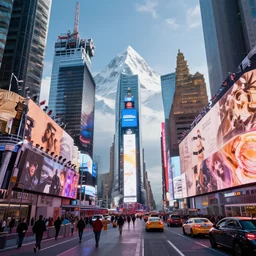 masterpiece, swiss alps, inside times square, fantasy, by santiago calatrava and andreas franke, rhads, digital art, highly detailed, artstation