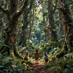 a fantastic forest creatures, adolphe millot