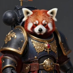 red panda as warhammer 4 0 k emperor, portrait, intricate, elegant, highly detailed, digital painting, artstation, concept art, wallpaper, smooth, sharp focus, illustration, art by patrick james woodroffe
