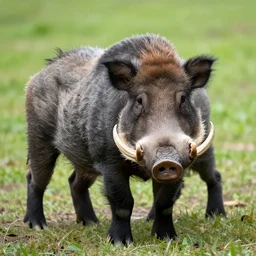 a gorilla - boar - hybrid. animal photography.