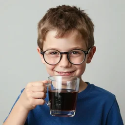 drunk kid smiling to the camera.