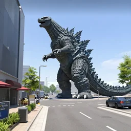 google street view of godzilla