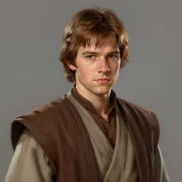 portrait of a man by greg rutkowski, namar solo, he is about 2 0 years old, short brown hair, atractive, wearing jedi robes, star wars expanded universe, highly detailed portrait, digital painting, artstation, concept art, smooth, sharp foccus ilustration, artstation hq
