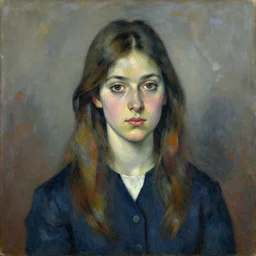 a portrait of a pretty young lady by alexej von jawlensky