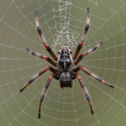 a closeup photorealistic photograph of a spider on a web, fantastic four theme. bright scene. fine detail. this 4 k hd image is trending on artstation, featured on behance, well - rendered, extra crisp, features intricate detail, epic composition and the style of unreal engine.