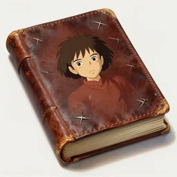 A old leather bound book with claw marks all over :: cartoon Digital painting, detailed, beautiful brush stroke rendering, by Beeple, by Hayao Miyazaki, by Takashi Murakami, by Masahiro Ito, 4k wallpaper