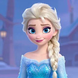 a very exagerated caricature of elsa from frozen ( 2 0 1 3 ), colorful, trending on artstation, artgem, pixiv