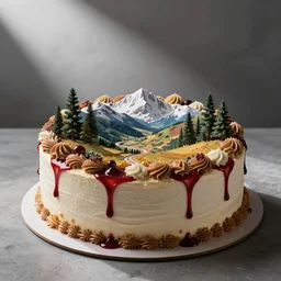a cake with blood samples