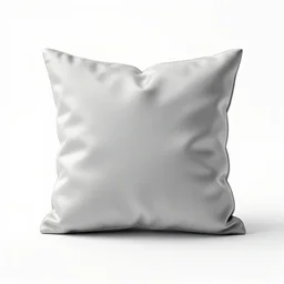 sleek silk cushion, clean 3d render, octane render, isolated on a pure white background, centered, entire object in frame, sharp focus, soft studio lighting