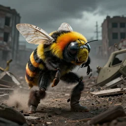 old photo, wwii, allies military bumblebee, emotional movement, city ruin, warzone, cinematic, post - war. stunning 3 d render, flesh texture, realistic, highly detailed attributes and atmosphere, dim volumetric cinematic lighting, 8 k octane detailed render, post - processing, masterpiece, rtx on, rendering on unreal engine - n 9