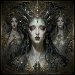 symmetry!! wide angle full shot of a beautiful nightmare fuel!! nightmare fuel!!, pretty face, intricate, elegant, highly detailed, digital painting, artstation, concept art, smooth, sharp focus, illustration, art by artgerm and greg rutkowski and alphonse mucha, 8