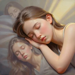 3 d, close - up, sleepy fashion model, plastic, morning, sun rays, poster art, hyper detail, intricate oil painting, figurative art, multiple exposure, 3 d, by stanley kubrick and tooth wu and wlop and beeple and greg rutkowski