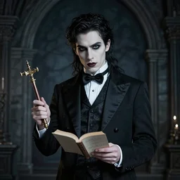 a portrait of a mathemagician, gothic