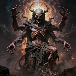the transcendent being embodying fury, photorealistic, detailed photography, divinity, awful, cosmic horror, religious art