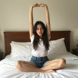 i'm stretchin'and yawnin'in a bed that don't belong to me