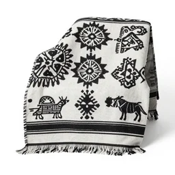 black and white comanche blanket