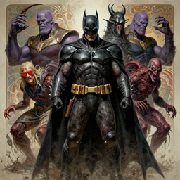the platonic ideal of the dark knight of cletus kasady ultimate carnage thanos dementor doctor manhattan chtulu nazgul, detailed, intricate, hyperrealism, intense, scary, decay, dmt, art by brock hofer and artgerm and greg rutkowski and alphonse mucha
