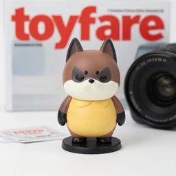 toyfare magazine cover of batou figurine. limited edition. studio lighting. 3 5 mm f / 2. 8 macro lens. cozy polaroid - w 7 6 8