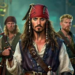 portrait of a dungeons and dragons pirate captain who looks like steve buscemi by ralph horsley, rossdraws, ilvya kuvshinov, matte painting, highly detailed, pixar, maya, artstation