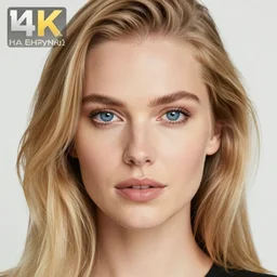 portrait of a woman with blonde hair and blue eyes, 4k,
