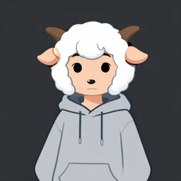 sheep fursona wearing a hoodie. clean cel shaded vector art. minimalist illustration art by lois van baarle, artgerm, helen huang, by makoto shinkai and ilya kuvshinov, rossdraws