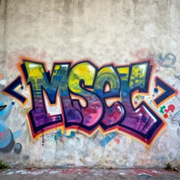 4 k hd, high resolution photograph of graffiti letters < < mser > > on the wall, full colour, shot with sigma f / 4. 2, 2 5 0 mm sharp lens, wide shot, high level texture render