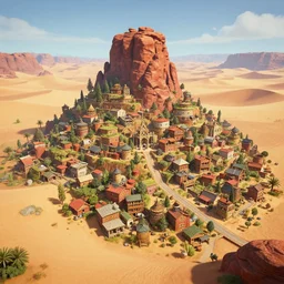the new fantasy roleplaying metaverse location! virtual reality supported! come join us in the most popular in the metaverse! here is an incredible screenshot of a delightful town built into red rock cliffs, beautiful sand dunes! hyper - realistic pixar studio ghibli, path tracing, unreal engine 5