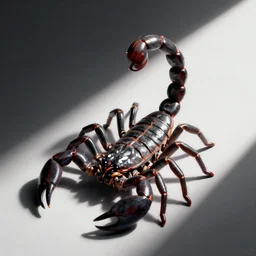 scorpion with tail, avatar image, digital art, minimalism