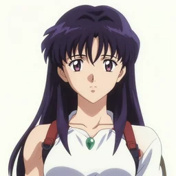 lighting by james gurney. headshot portrait of miss misato katsuragi from an episode screenshot of neon - genesis - evangelion painted by norman rockwell. shoulderlength wavy hair. trendy 1 9 9 0 s attire. ro 3. digital. trending on artstation. masterpiece. contributions by mangakas takeshi obata, kaoru mori, tsukasa ho