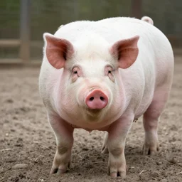 abnormally large pig