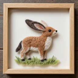 a needle felted inkling, needle felting art.