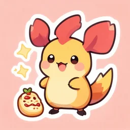cute miss mascot limonde limonde stunfisk food sticker art, cronobreaker, beeple game icon
