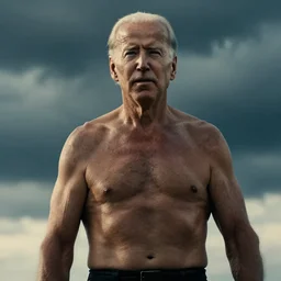 cinematic film still of joe biden as leonidas without a beard in 3 0 0 movie, 8 k, epic moody sky, dramatic lighting