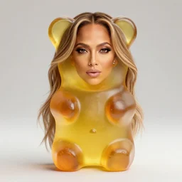 gummy bear j - lo, transparent, gelatin, portrait photography, unreal engine