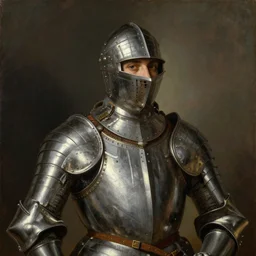 portrait of knight posing for a painting, painting by jan matejko, soft lighting, classical art, oil on canvas, wet - on - wet technique, close up on top half. detailed armour, beautiful, elegant, sharp focus, highly realistic, intricate textures, illusionistic detail,