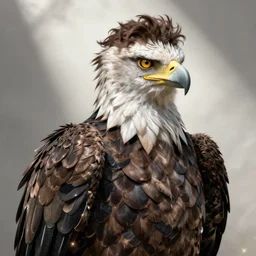 hairy man in eagle suit