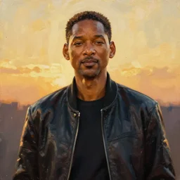 Painting of Will Smith as Neo in The Matrix. Art by william adolphe bouguereau. During golden hour. Extremely detailed. Beautiful. 4K. Award winning.