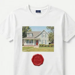vintage mens t - shirt, stamped with sealing wax, old school, wes anderson style