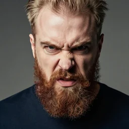 an angry bearded man by mark ryden