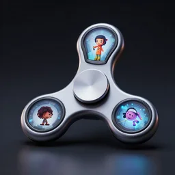 fidget spinner with frames of animation in it, zotrope, 3 d rendered, 3 d rendering, dramatic lighting, unreal engine