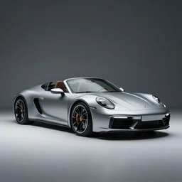 “A 2025 Porsche 550 Spyder Concept, studio lighting”