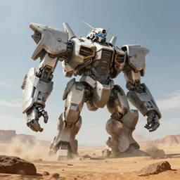 futuristic colossal mech fortress travels across a barren wasteland very low angle photograph trending on artstation