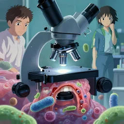 concept art of bacterial dental caries under microscope, loftis, cory behance hd by jesper ejsing, by rhads, makoto shinkai and lois van baarle, ilya kuvshinov, rossdraws global illumination