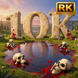 BEAUTIFUL LANDSCAPE WITH LAKES MADE OUT OF BLOOD, REALISM, HELL, 8K, SHREK CONSUMES BONES, 100K, UNREALESED SHREK MOVIE, 8K